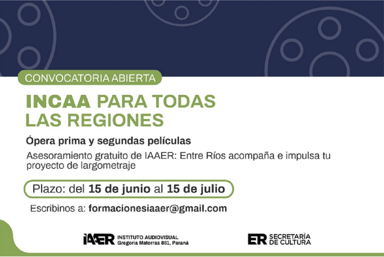 El Iaaer brindará asesoramiento gratuito a realizadores audiovisuales de la provincia que participen de una convocatoria del Incaa