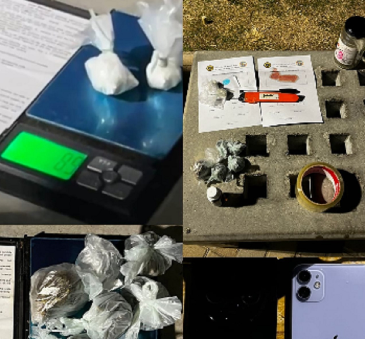 No tenían documentación de la moto y debajo del asiento transportaban cocaína y marihuana