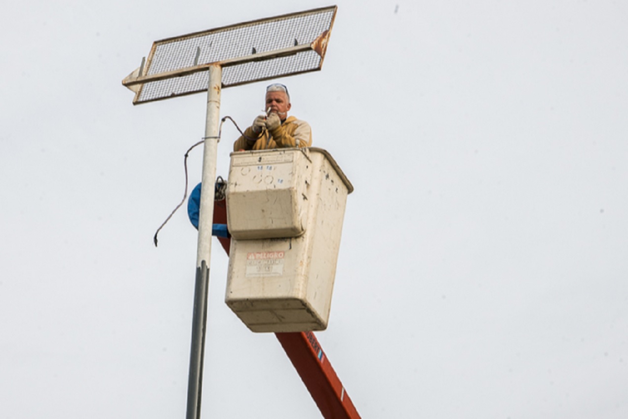El Municipio instaló nueva iluminación LED en el Complejo El Sol