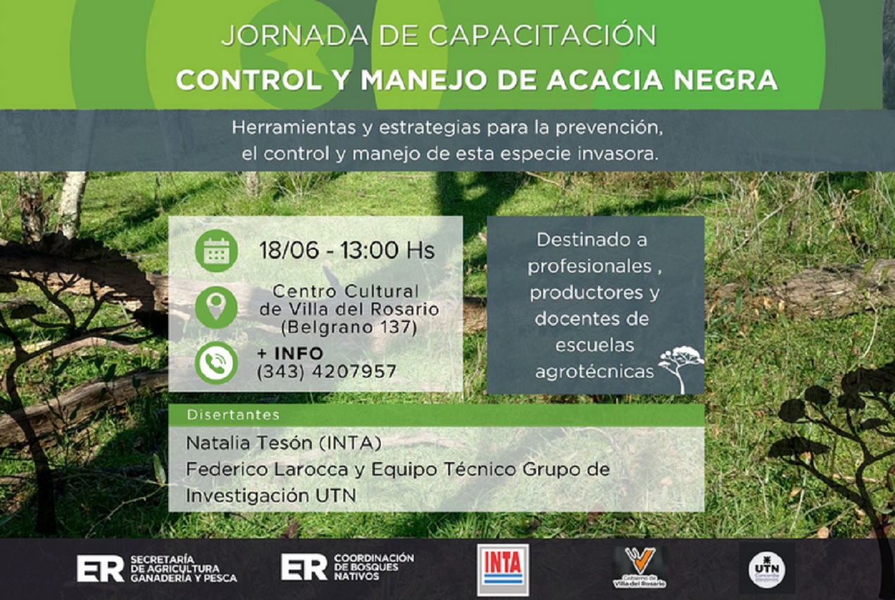 Capacitarán sobre el control y manejo de la acacia negra en Villa del Rosario