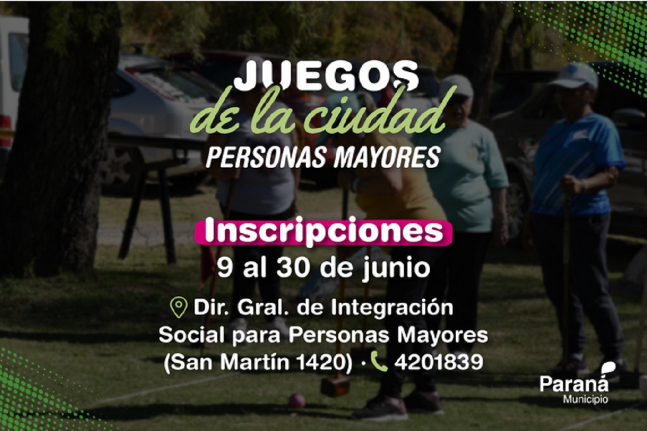 Juegos de la Ciudad para Personas Mayores: abren las inscripciones para una nueva edición