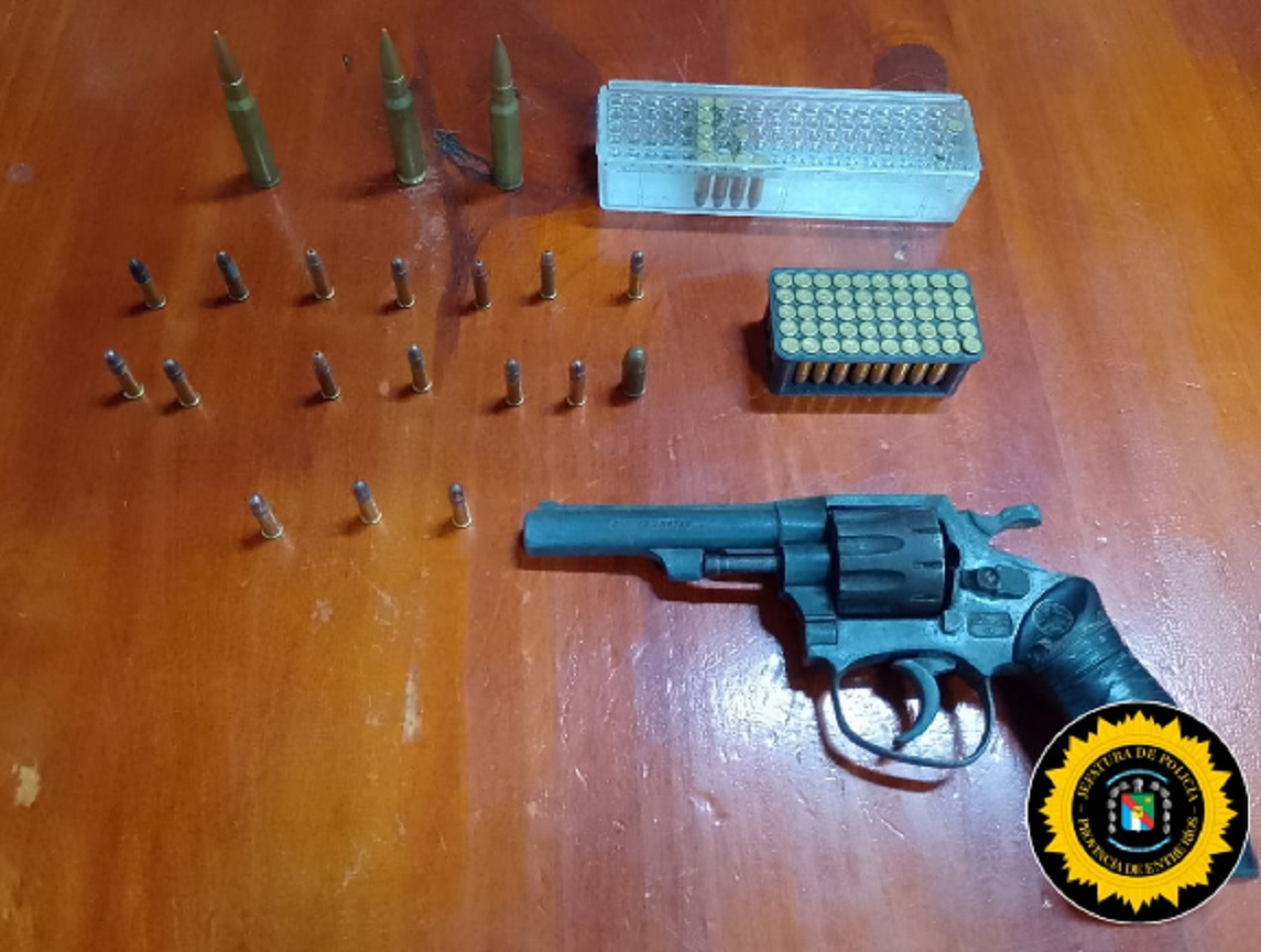 Allanamiento, secuestro de jeringas, un arma y detención de una persona