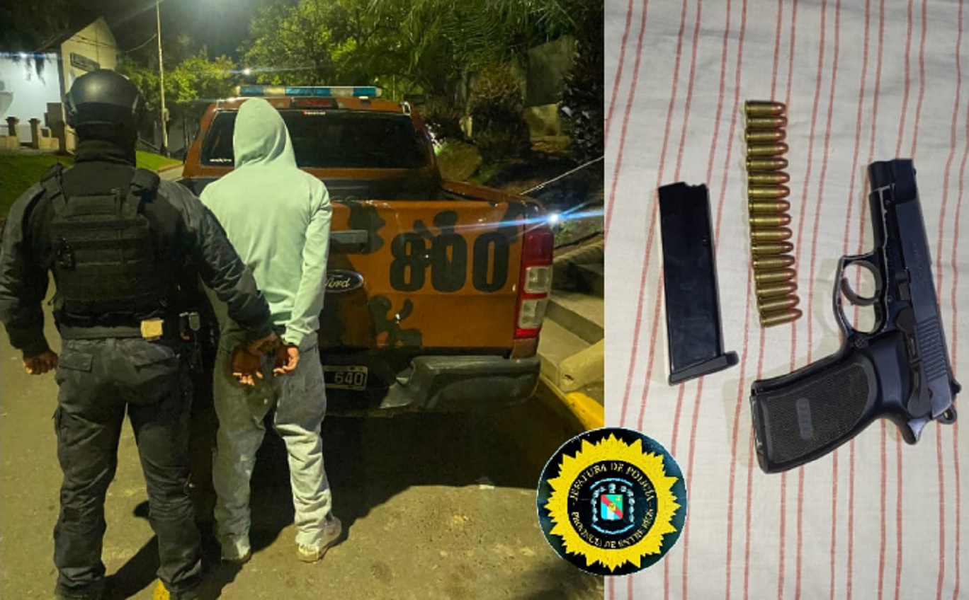 Policías escucharon detonaciones de arma de fuego y detuvieron a un hombre