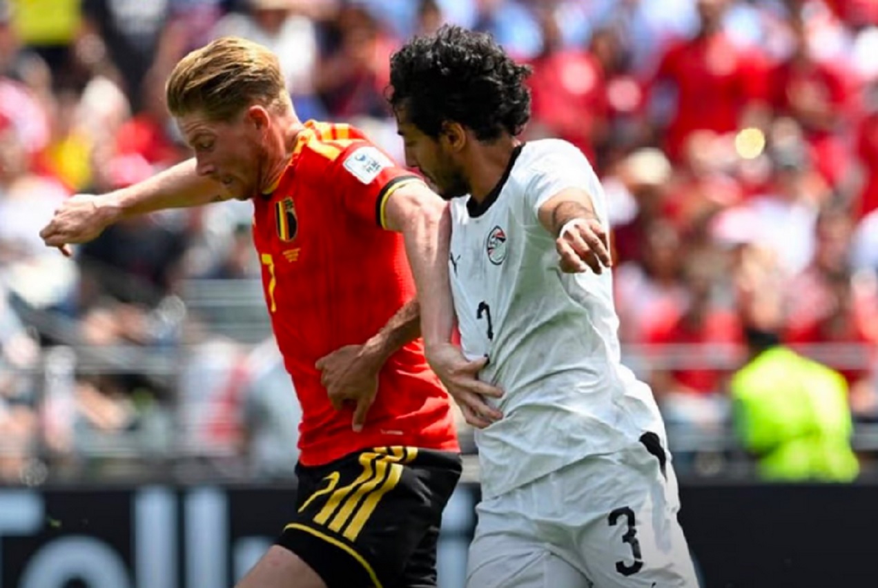 Bélgica reaccionó a tiempo y rescató un empate ante Egipto