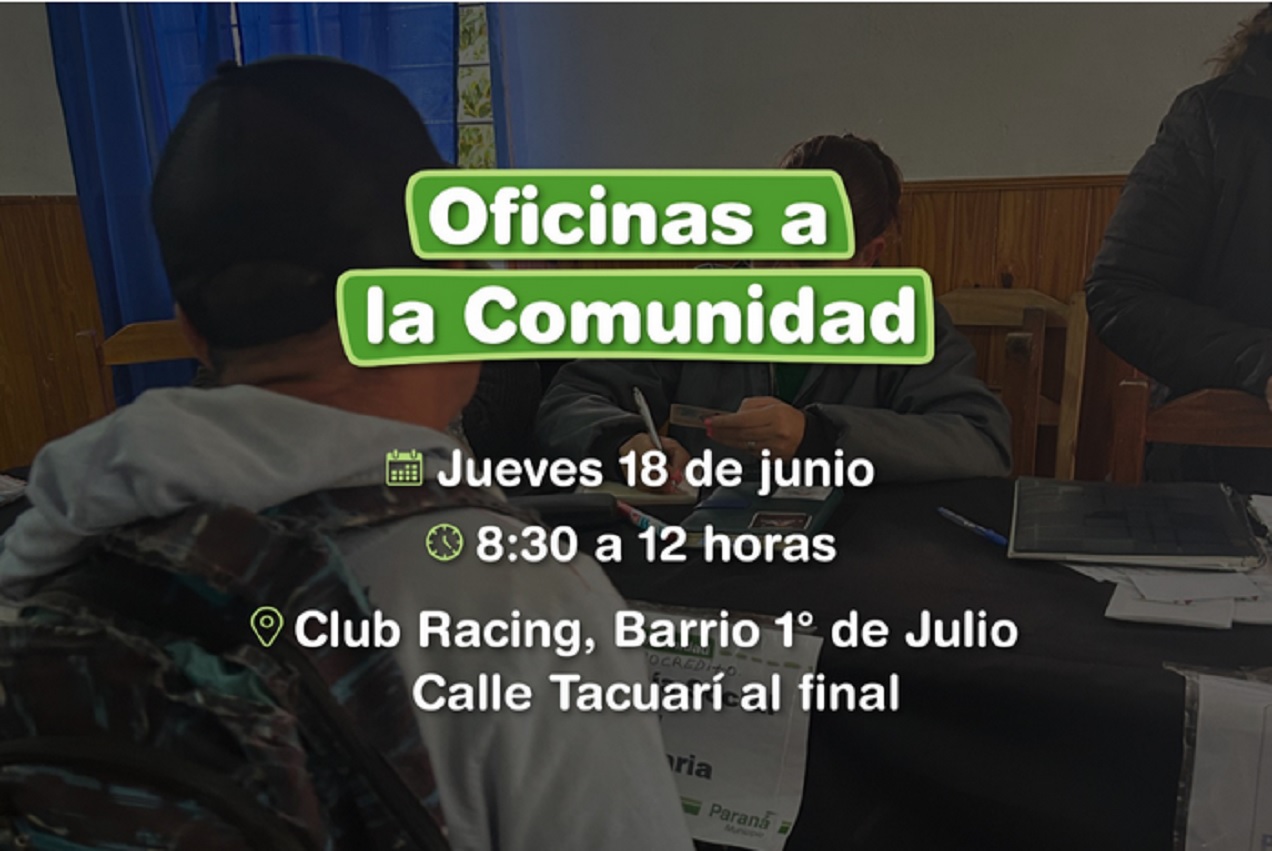 La Municipalidad brindará servicios descentralizados en barrio 1º de Julio