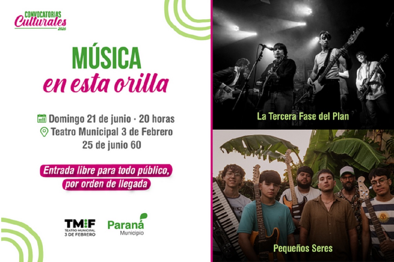 Música en esta orilla: bandas emergentes se presentan en el 3 de Febrero