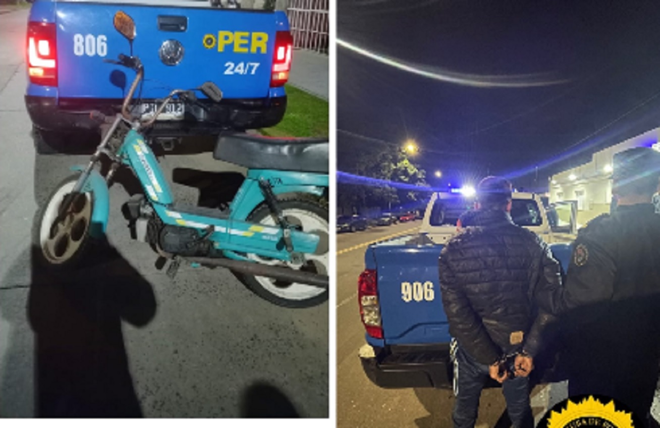 Recuperaron moto robada y aprehendieron a un hombre