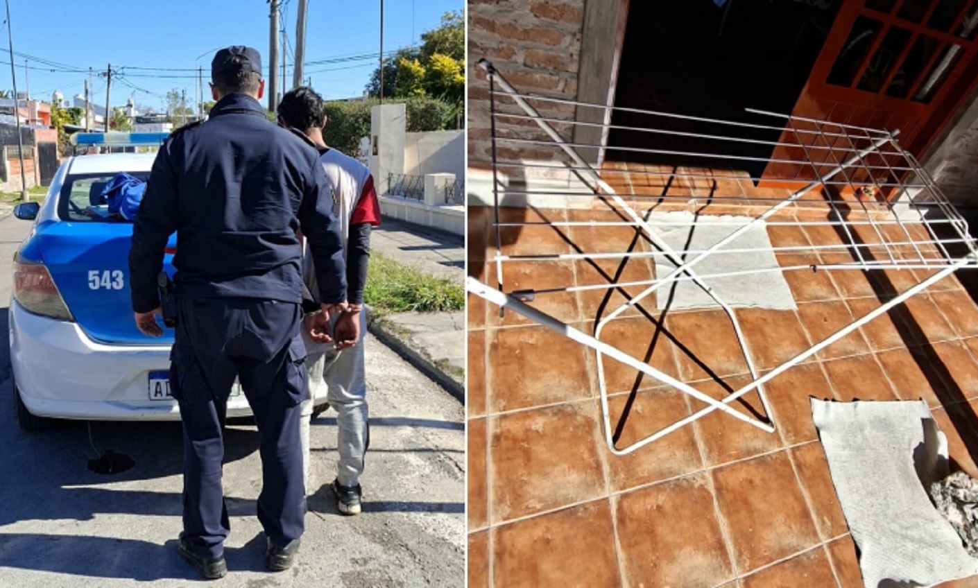 Vecino alertó el robo de un tender de ropa. Detuvieron al autor del hecho