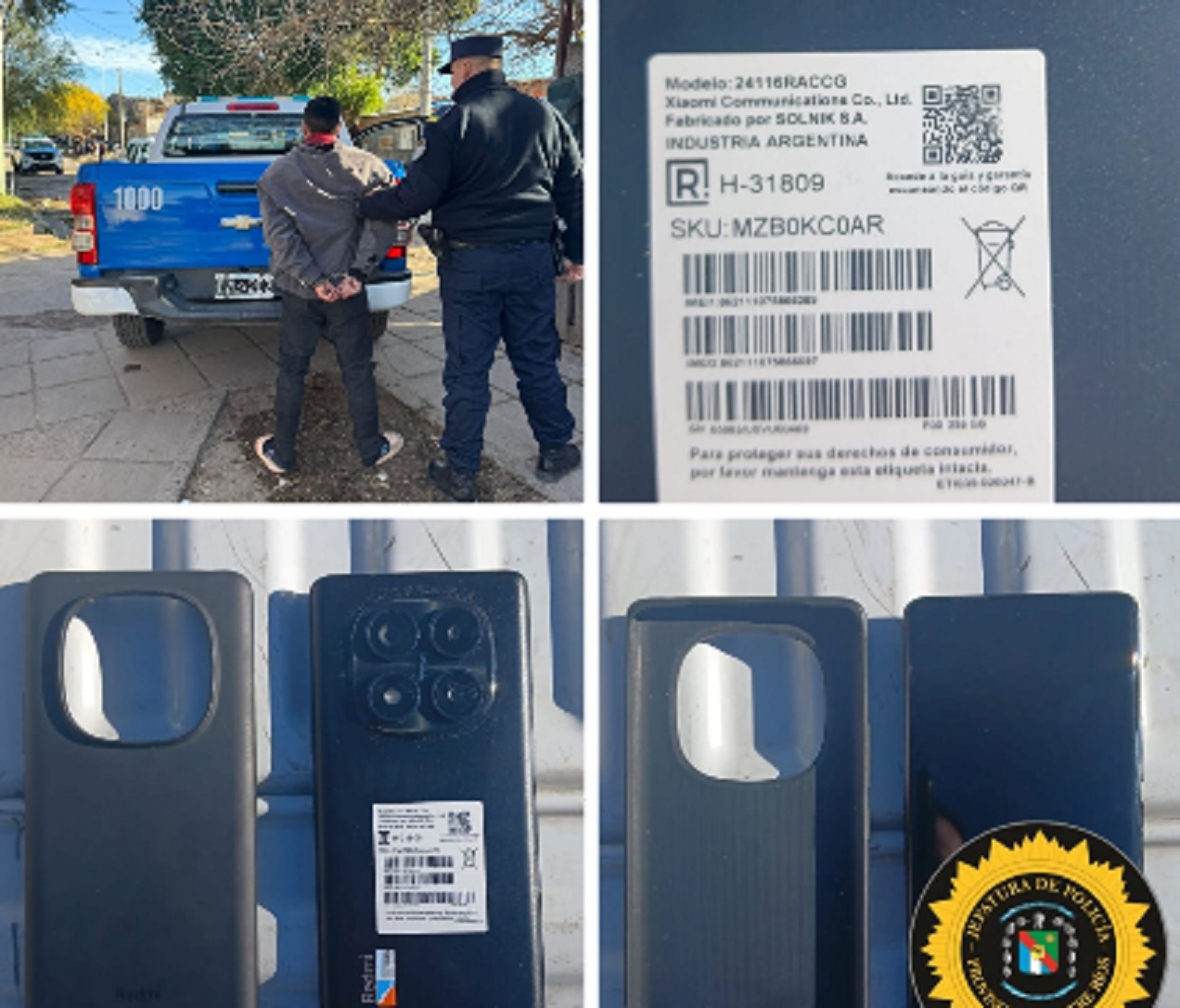 Sustrajo un celular en un comercio, fue identificado por registros fílmicos y lo detuvieron