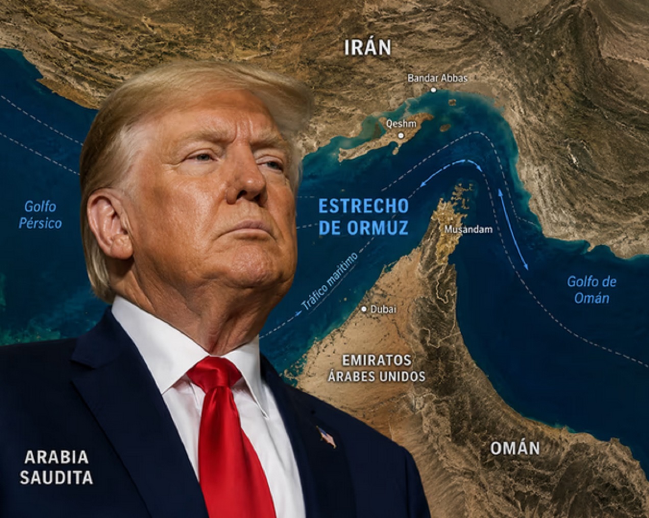 Trump amenaza con poner fin a conversaciones si Irán cobra peaje en el estrecho de Ormuz