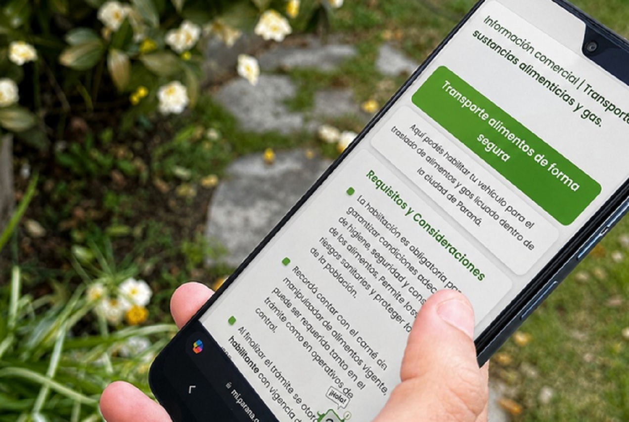 Mi Paraná suma un nuevo servicio digital para habilitar vehículos de transporte de alimentos y gas licuado