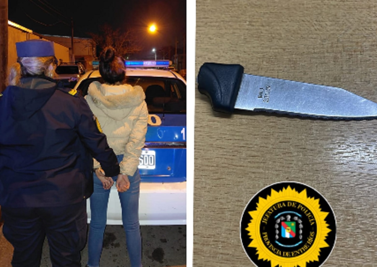 Discusión entre mujeres. Una fue detenida y le secuestraron un cuchillo