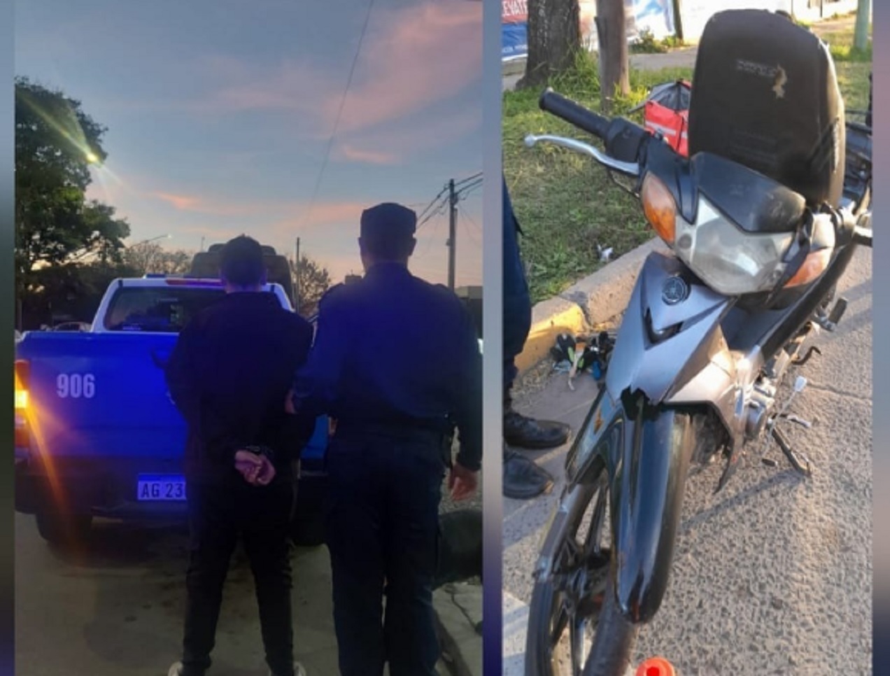 Quiso darse a la fuga de un control policial y colisionó a uno de los funcionarios