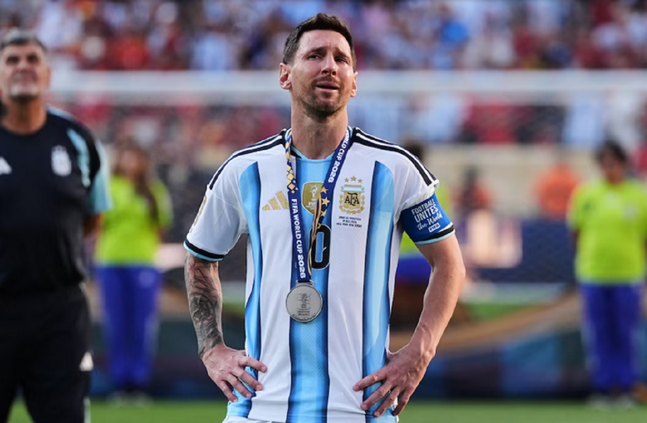 Lionel Messi llegó a Rosario luego de su participación en la Copa del Mundo